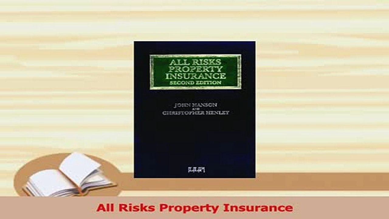Download  All Risks Property Insurance Ebook Online