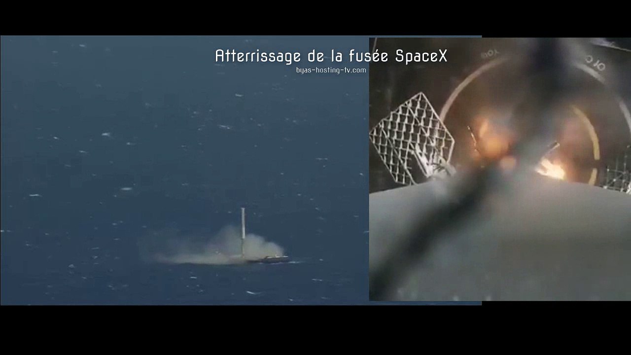 Atterrissage de la Fusée SpaceX 720hd