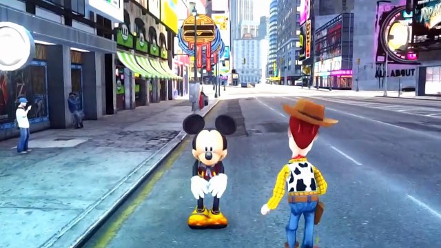 Spiderman Car For Kids - A-Tisket A-Tasket - Story Woody Disney Mickey Mouse