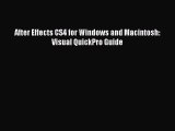 Read After Effects CS4 for Windows and Macintosh: Visual QuickPro Guide Ebook Free