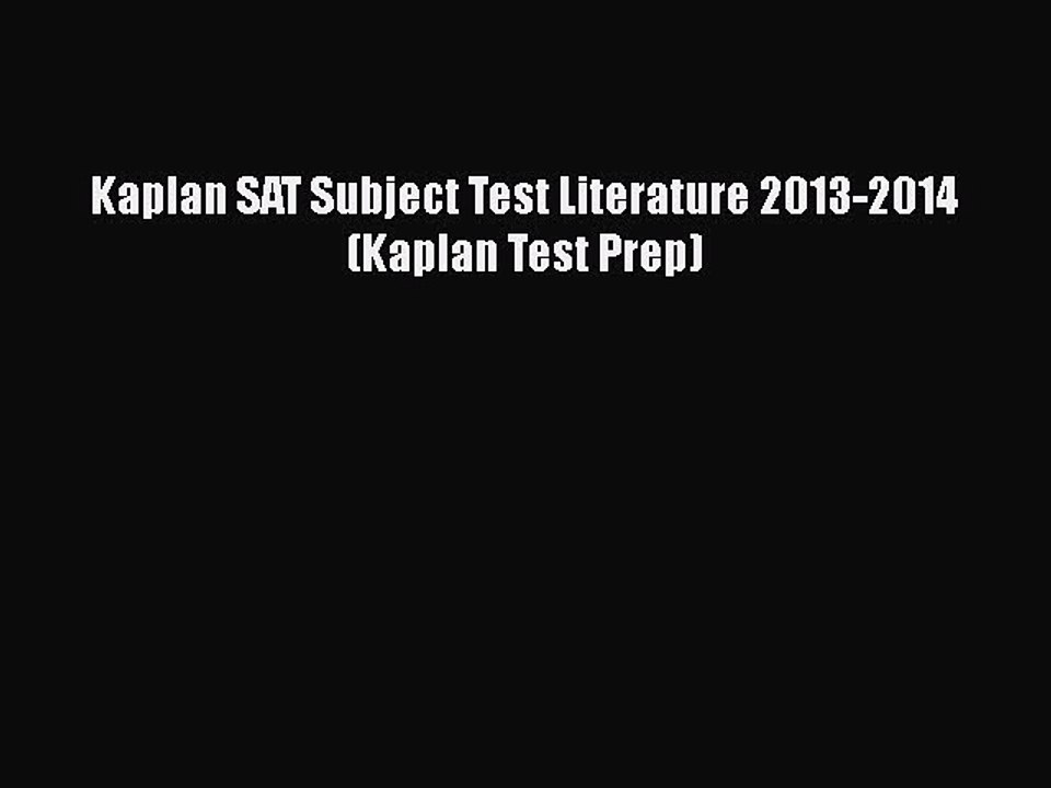 [PDF] Kaplan SAT Subject Test Literature 2013-2...