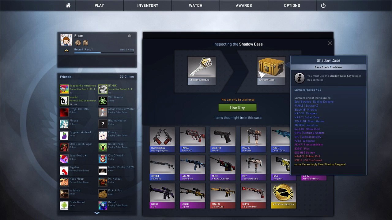 My first cs:go case unboxing