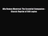 PDF Alfa Romeo Montreal: The Essential Companion - Classic Reprint of 500 copies  EBook