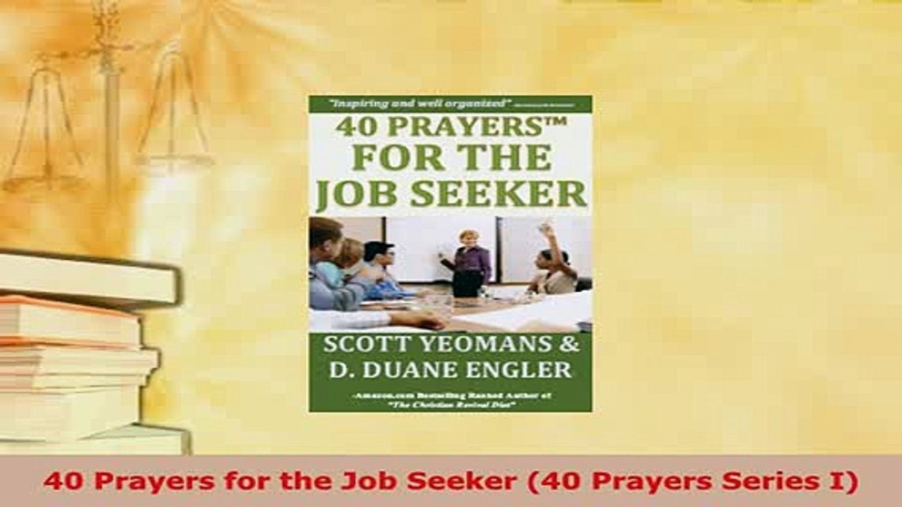 PDF  40 Prayers for the Job Seeker 40 Prayers Series I Download Full Ebook