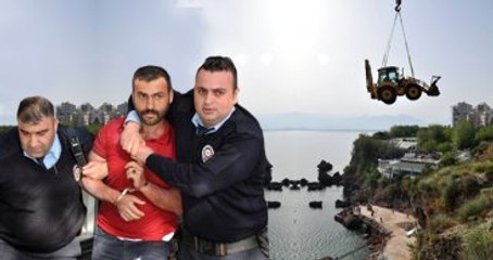 Kaçak Yapılar Uçan Kepçeyle Yıkıldı, Kavga Çıktı