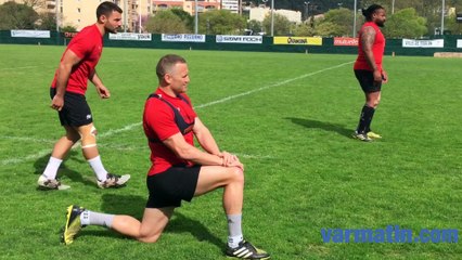 L'entrainement de Giteau avant Racing 92-RCT