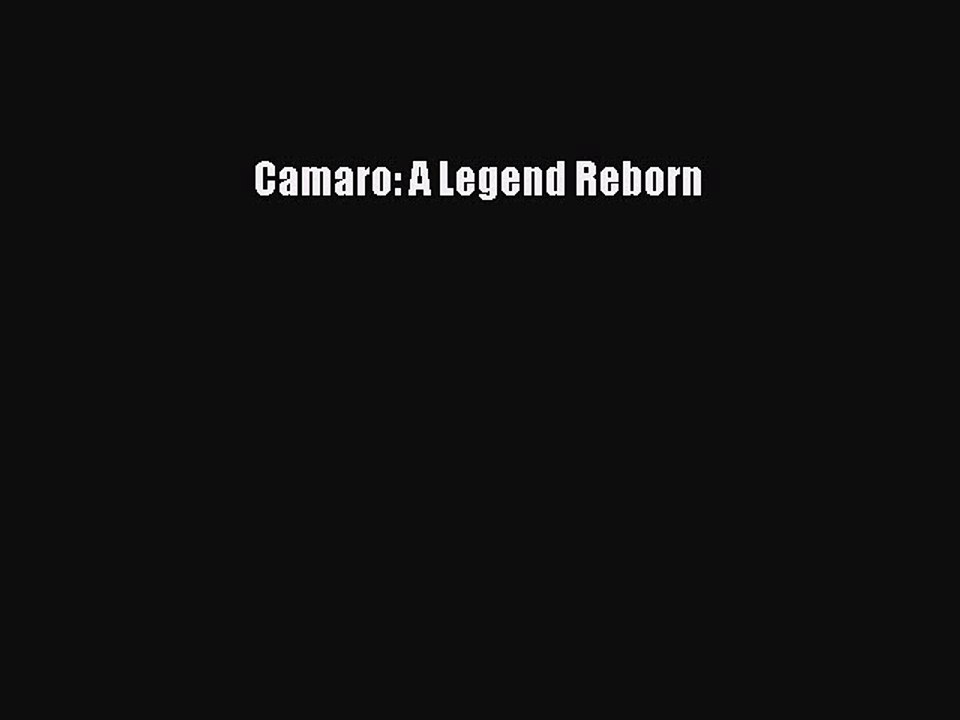Download Camaro: A Legend Reborn  EBook