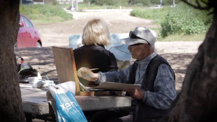 שיעור ציור נוף בניהול צייר ומורה נחום