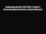 PDF Volkswagen Beetle 1200 1954-77 Owner's Workshop Manual (Service & Repair Manuals)  Read