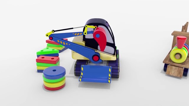 Развивающие мультфильмы для детей. Паровозик из геометрических фигур. 3D мультики Зим Зум