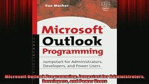 FREE DOWNLOAD  Microsoft Outlook Programming Jumpstart for Administrators Developers and Power Users  FREE BOOOK ONLINE
