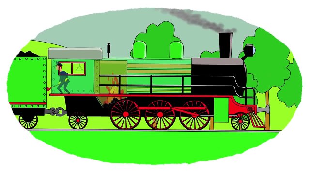 Мультик - Раскраска. Учим Цвета - Все поезда - Мультики про паровозики