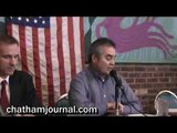WPTF's Rick Martinez speaks at the Chatham Convertative Voice's public forum