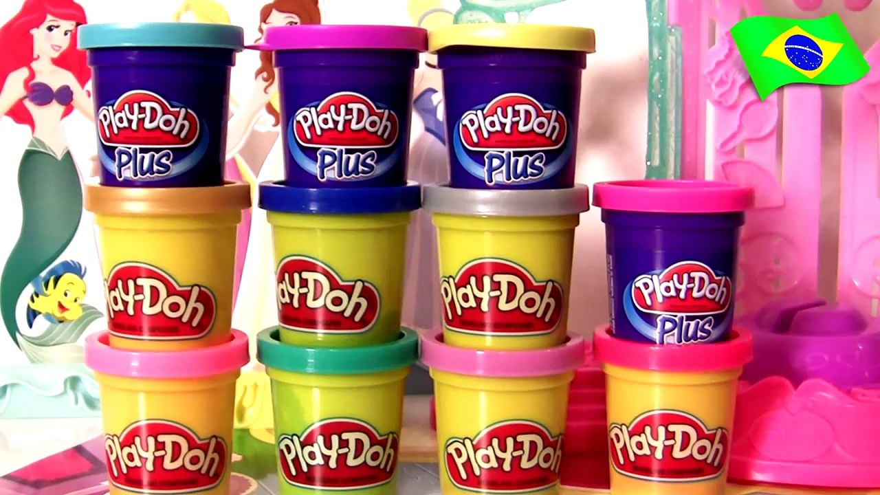 Massinhas PlayDoh Princesas Disney Vestido de Baile Play-Doh Plus Design a Dress Ballroom