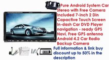 Pure Android System Car Stereo with Free Camera Included 7-inch 2 Din Capactive Touch Screen