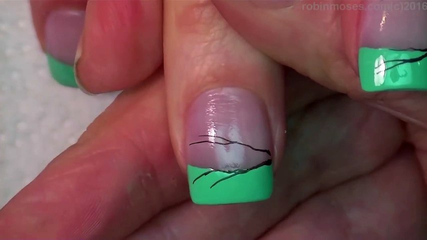 Easy Cherry Blossom Nails - Spring Flower Nail Art Design Tutorial