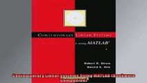 FREE PDF  Contemporary Linear Systems Using MATLAB Bookware Companion  DOWNLOAD ONLINE