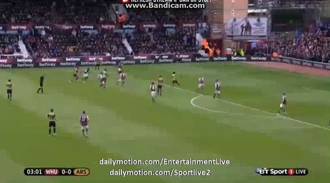 Alexis Sanchez Goal West Ham 0-1 Arsenal Premier League