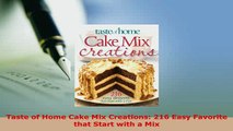 Download  Taste of Home Cake Mix Creations 216 Easy Favorite that Start with a Mix Download Online