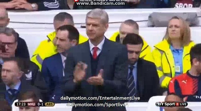 0-1 Mesut Özil Goal West Ham 0-1 Arsenal Premier League