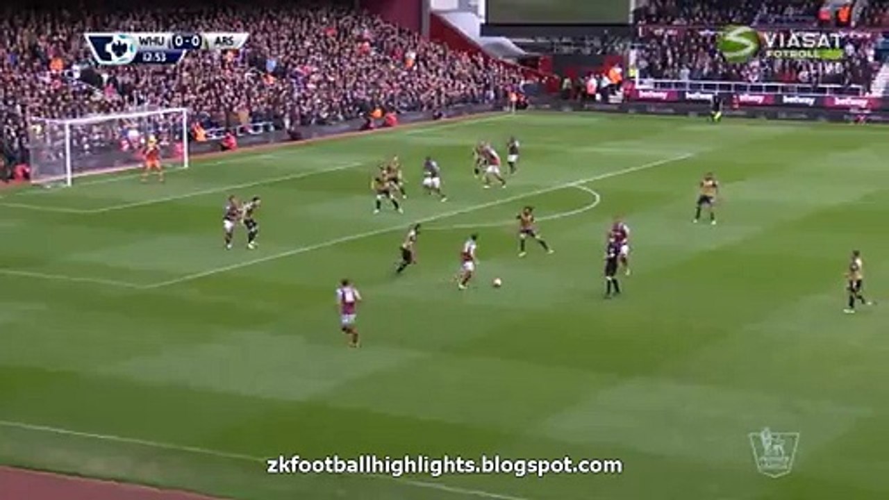 Manuel Lanzini Anulled Goal HD - West Ham 1-0 Arsenal - 09.04.2016
