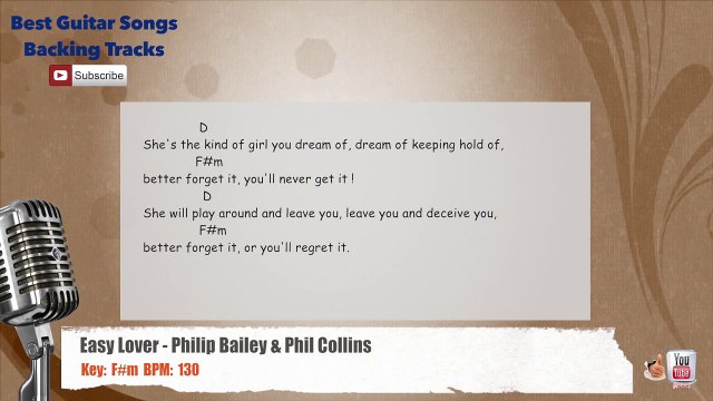 Easy Lover - Philip Bailey & Phil Collins Vocal Backing Track with chords and lyrics