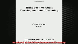 READ book  Handbook of Adult Development and Learning  FREE BOOOK ONLINE