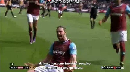 Andy Carroll Bicycle-Kick HD - West Ham 1-2 Arsenal Premier League
