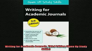 READ book  Writing for Academic Journals Third Edition Open Up Study Skills  FREE BOOOK ONLINE