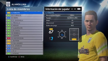 Pes 2016 pedido de sub cara de  Alianza Lima!!