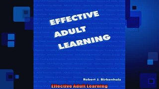Free PDF Downlaod  Effective Adult Learning READ ONLINE