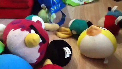 Angry birds stuffed animal fight