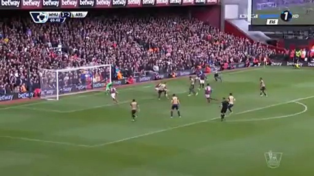 Laurent Koscielny Goal HD - West Ham 3-3 Arsenal - 09-04-2016
