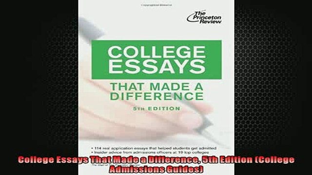 READ book College Essays That Made a Difference 5th Edition College Admissions Guides FREE BOOOK ONLINE