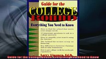 FREE PDF  Guide for the College Bound Everything You Need to Know  FREE BOOOK ONLINE