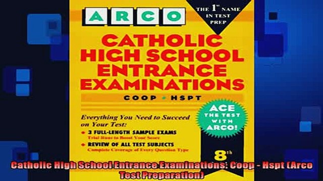 FREE PDF Catholic High School Entrance Examinations Coop Hspt Arco Test Preparation READ ONLINE
