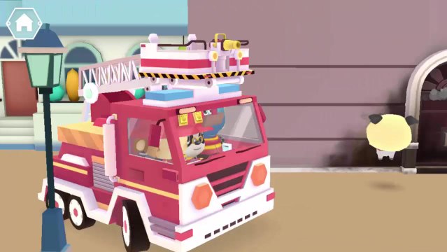 Мультики про машинки.Мультик про пожарную машину.Пожарная машина и пожарная команда тушит пожар.