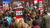 UK protesters mobilise to call on David Cameron to resign