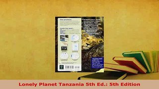 PDF  Lonely Planet Tanzania 5th Ed 5th Edition Download Full Ebook