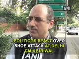 Politicos react over shoe attack at Delhi CM Kejriwal