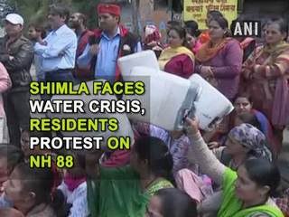 Shimla faces water crisis, residents protest on NH 88