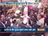 Congress Workers Gget Injured While Burning PM Modis Effigy