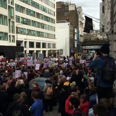 Protest against David Cameron in London after his name Publisehed in Panama Leakes