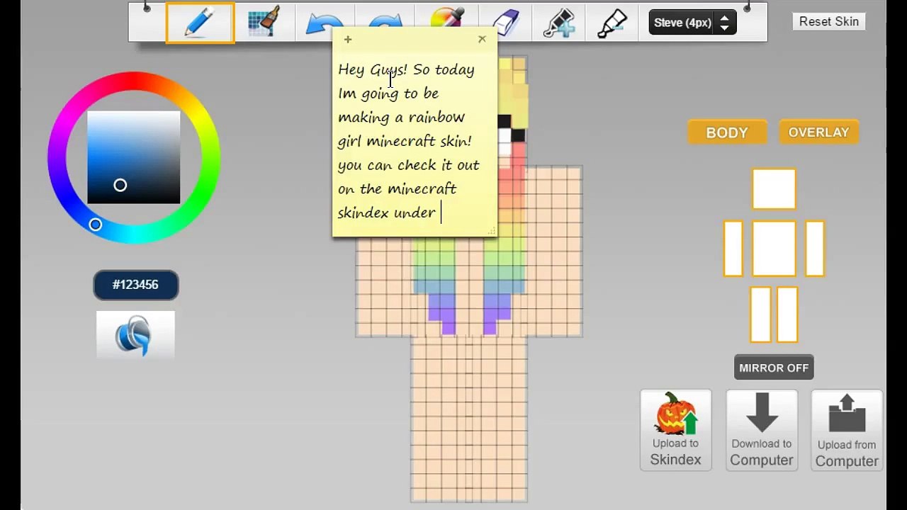 Rainbow Girl Minecraft Skin!