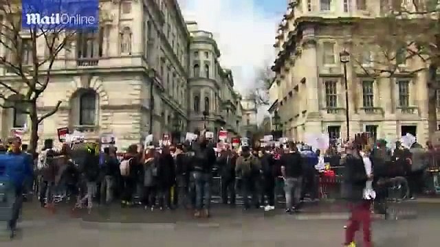 UK protesters mobilise to call on David Cameron to resign