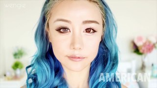 Koreanische Make-up-vs-amerikanischen Make-up Vor und Nach der Transformation Tutorial Routine ♥ Weng
