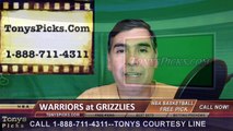 Memphis Grizzlies vs. Golden St Warriors Free Pick Prediction NBA Pro Basketball Odds Preview 4-9-2016