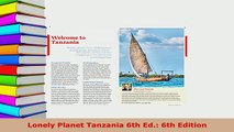 PDF  Lonely Planet Tanzania 6th Ed 6th Edition Download Full Ebook