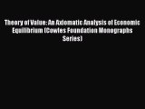 [Read book] Theory of Value: An Axiomatic Analysis of Economic Equilibrium (Cowles Foundation