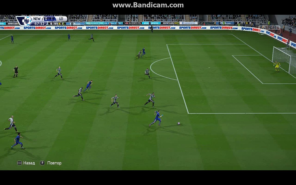 BPL 5 Тур. Ньюкасл - Лестер 0:2. Drinkwater, 68'